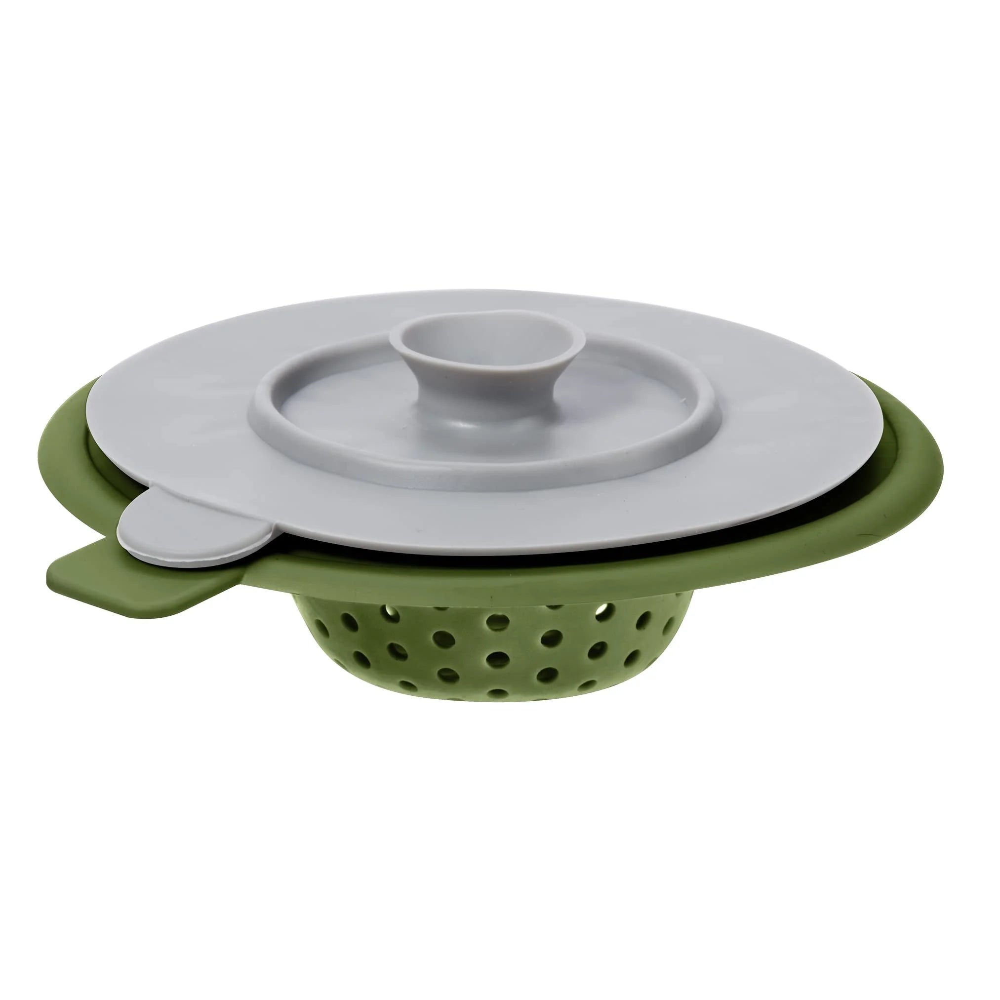 Silicone Sink Strainer & Stopper Set- Great Kitchen Sink Strainer, Silicone Drain Stopper, Sink Drain Strainer, Sink Plug 4.6 Diameter Rim, Green